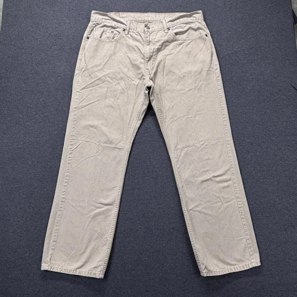 Levis 559 Jeans Mens 36x30 Beige‎ Straight Leg Mid Rise Casual Denim Pants